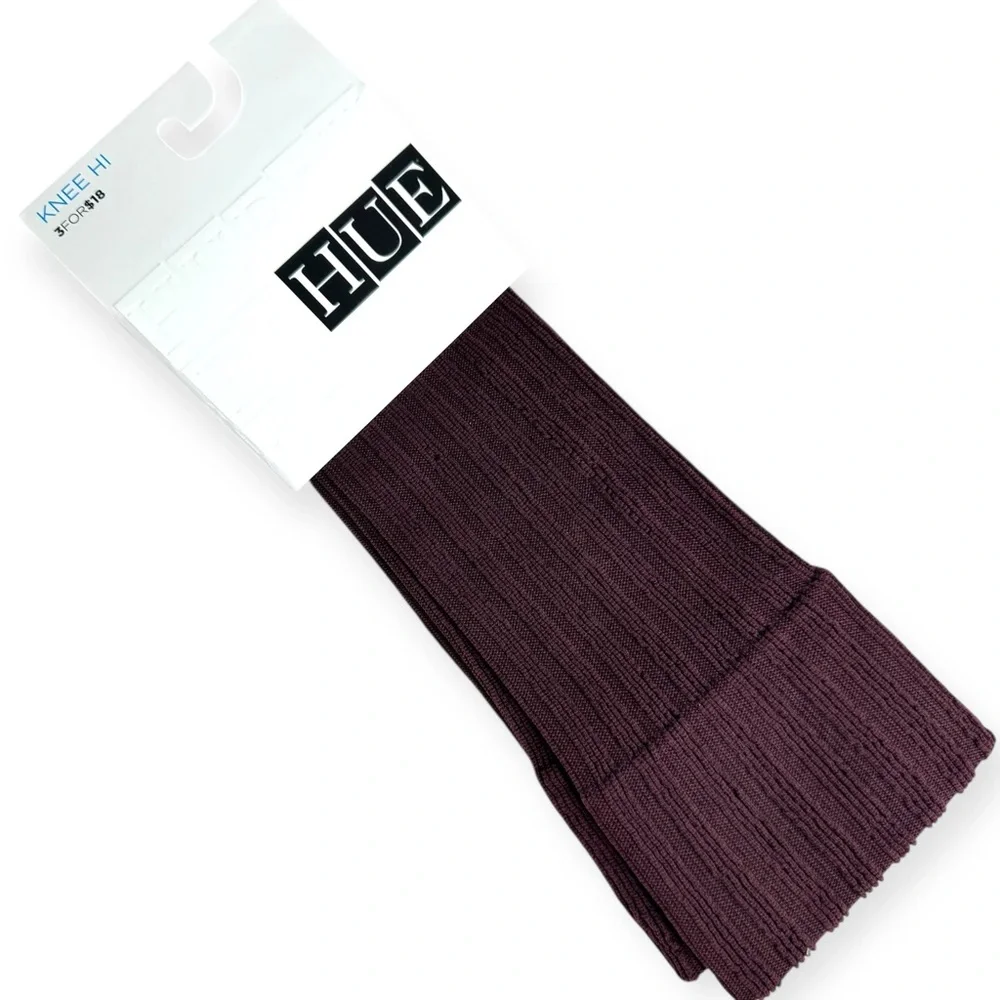 HUE Women's Knee‎ High Socks - Dark Purple
